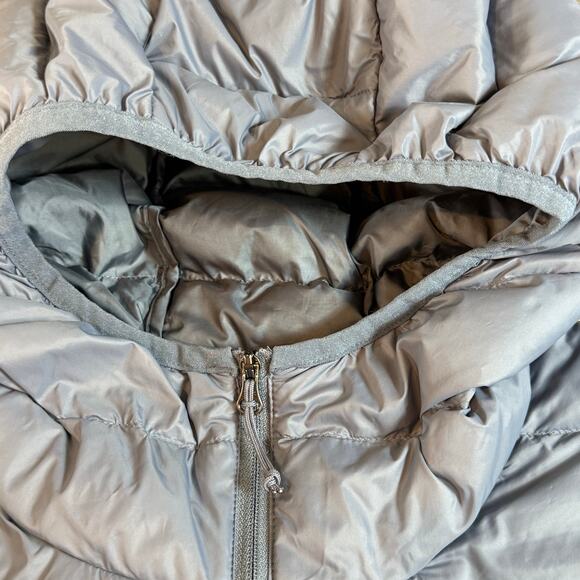 Eddie Bauer Down 550 Puffer Jacket Size XL Hooded Hiking Lightweight Packable - Picture 14 of 16
